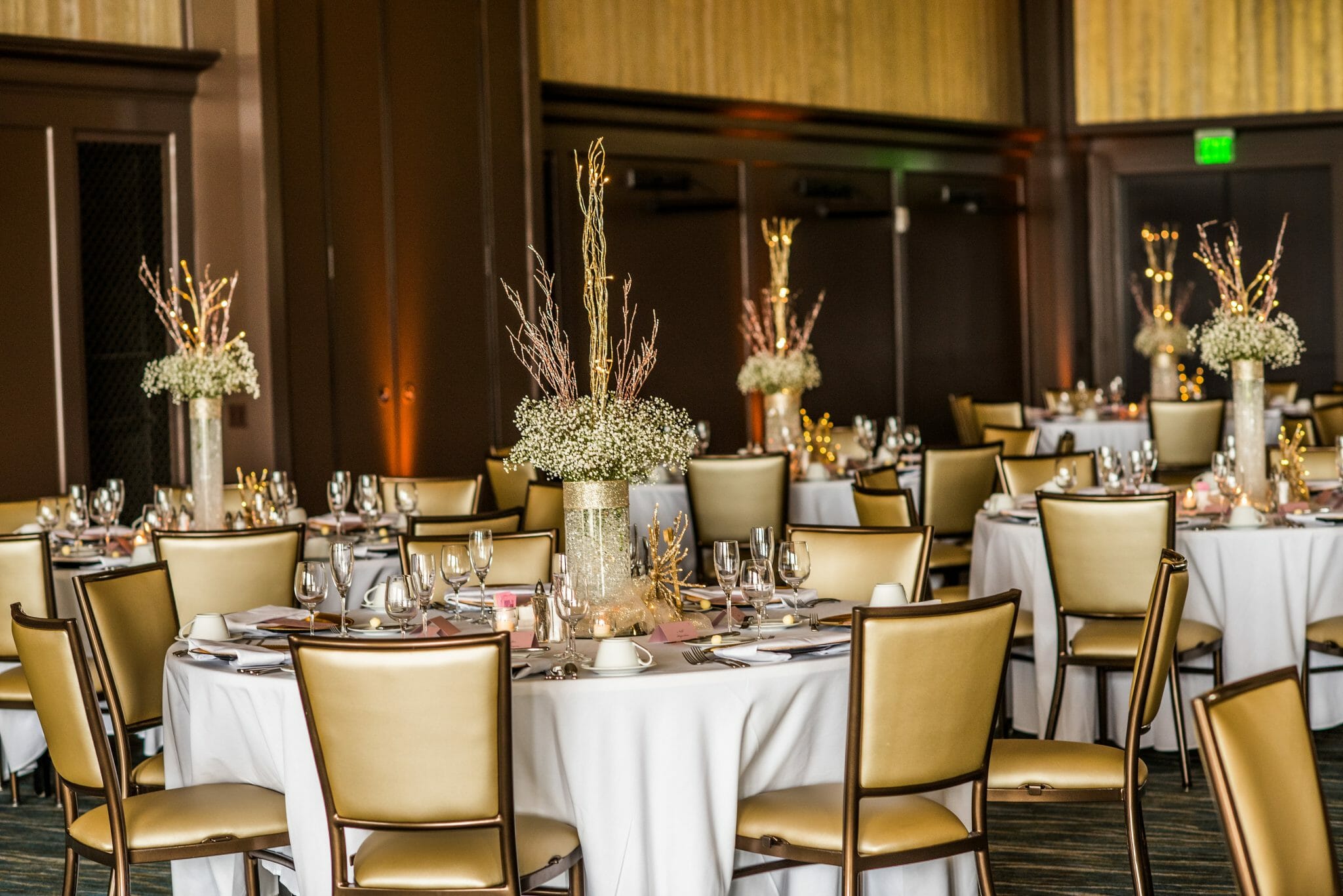 Table Settings in Event Space at The Edgewater