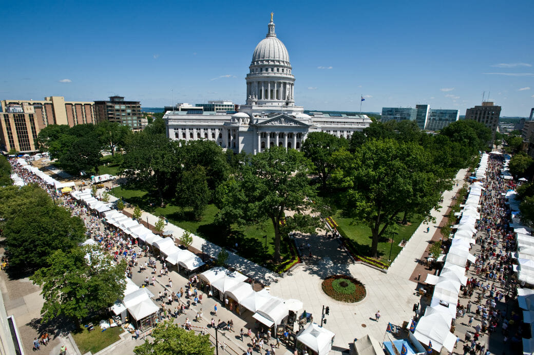 The Capitol Square during the Art Fair on the Square (Photo credit: Madison Museum of Contemporary Art)