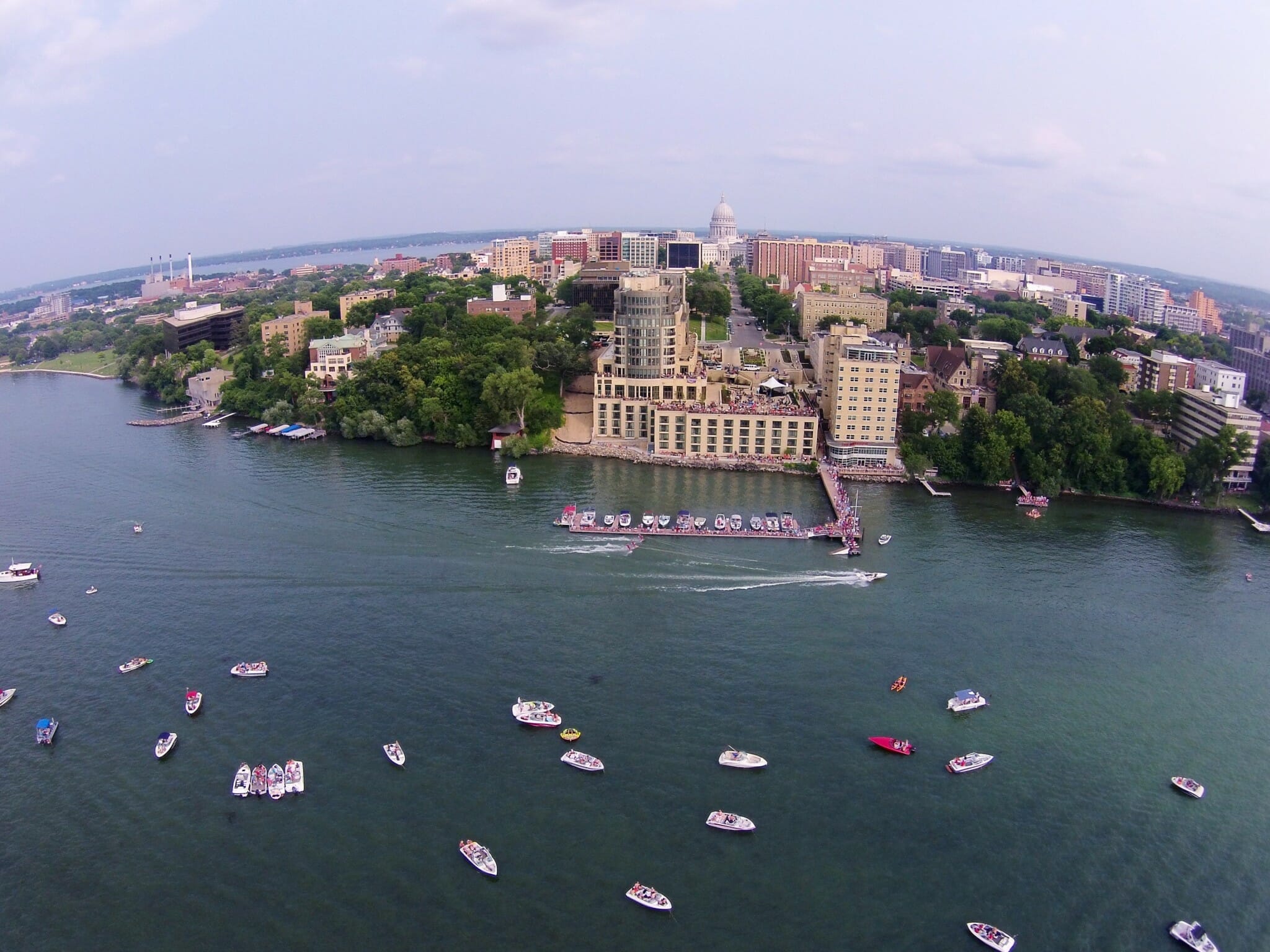 Aerial View of Lake Mendota and The Edgewater