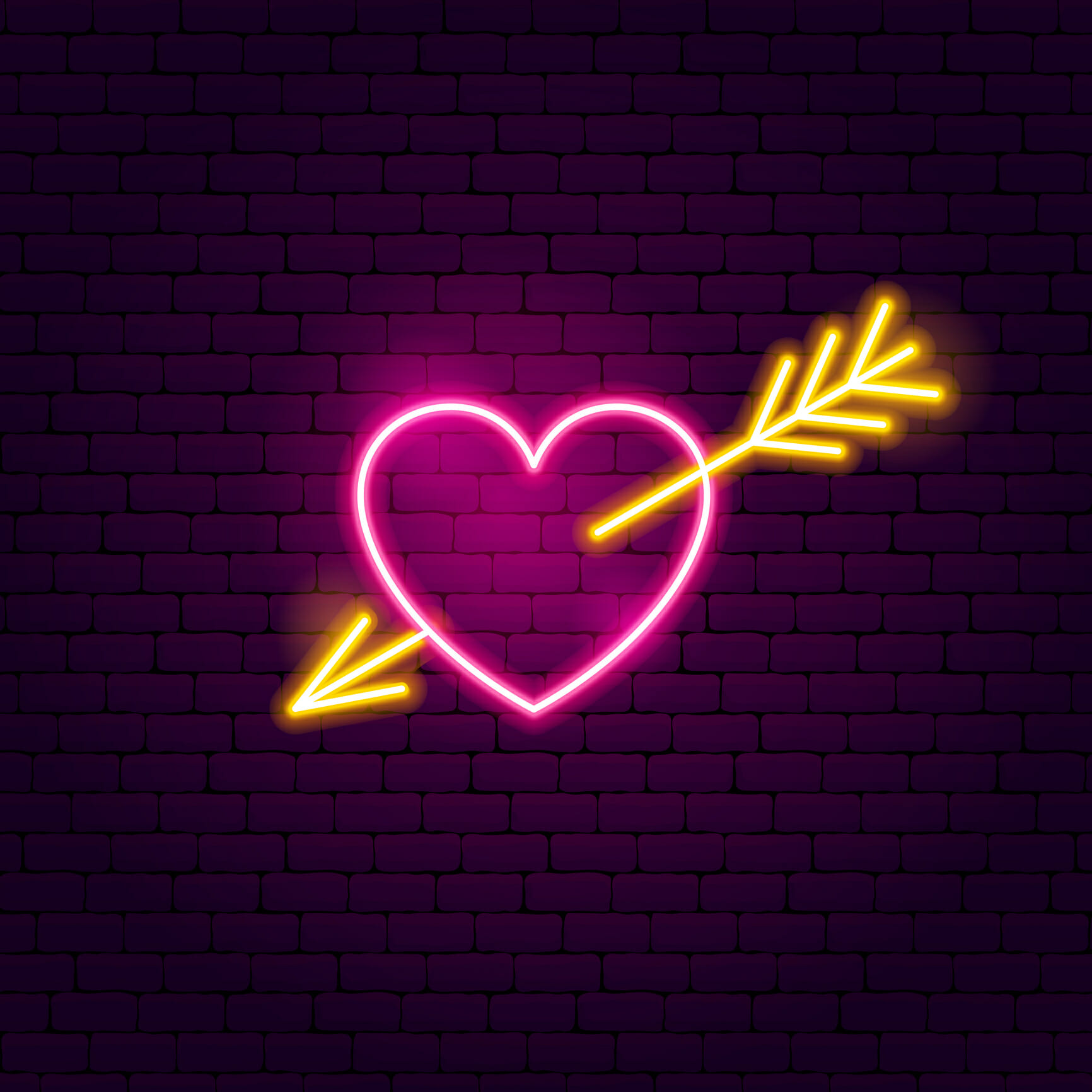 Neon Heart with Arrow for Stupid Cupid Package